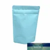 50 Pz/lotto Blu Opaco Stand Up Sacchetti per Imballaggio Autosigillanti Foglio di Alluminio Puro K Borse Snack Caffè Tè Borse contenitore 4 Formati