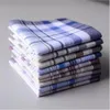 10st Square Plaid Stripe Handkerchiefs Män Klassisk Vintage Pocket Bomull Handduk För Bröllopsfest 38 * 38cm Slumpmässig Färg