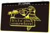 LD5495 It039s 5 O039clock Somewhere Parrot 3D Incisione LED Segno luminoso Intero Retail6506507