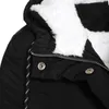 Parkas de invierno abrigo grueso con capucha chaqueta de mujer algodón cálido femenino a prueba de viento ropa exterior con cremallera bolsillo con capucha abrigos con cordón 201217