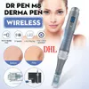 Portable Professional Micro needle Dr Pen Ultima M8 Rechargeable Derma stamp Dermapen with 16pin Tips Cartridges Stretch Marks Removal