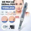 Portable Professional Micro needle Dr Pen Ultima M8 Rechargeable Derma stamp Dermapen with 16pin Tips Cartridges Stretch Marks Removal