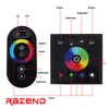 Dokunmatik Uzaktan Kumanda 12 V 24 V DC RGB RGBW LED Şerit Işık Güç Anahtarı RF Dokunmatik Duvar Paneli Kontrol Cihazı Swithing Aksesuarları Siyah