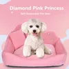 Princess Pet Gest Роскошный алмаз розовый розовый без таблетки собака для собаки влагостойкий противоскользящий PET PAD съемный легкий очистки собаки кошка диван LJ201203