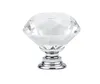 2022 nouveau 30mm diamant cristal verre porte boutons tiroir armoire meubles poignée bouton vis meubles accessoires