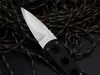 Hoge kwaliteit super rand vaste mes aus-8a single edge blade full tang zwart G10 handvat rechte messen met kydex