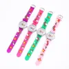 Fashion 3D Cartoon children Students WristWatch Silicone Football Butterfly Quartz watch Candy Car dolphin Flower Kid watches christmas gift