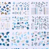 30 fogli decorazioni per nail art decorazioni per manicure laser 3D farfalle olografiche design adesivo per unghie adesivi per decalcomanie fai da te