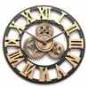 40/60/80 centimetri Retro Vintage fatti a mano grande orologio da parete di lusso 3D fatti a mano in legno orologio da parete appeso soggiorno decorazione regalo 201118
