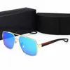 uomo Retro Polarized s Occhiali da sole da uomo senza montatura Placcato in oro con montatura quadrata Marchi Occhiali da sole Occhiali alla moda Con scatola