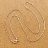 Boîte chaîne véritable solide collier 1.5 mm de largeur 18 "24" L1732 or/argent plaqué colliers chaînes pour bijoux bricolage cadeau de fête