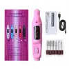 Professionele elektrische nail art apparatuur boormachine manicure frees set bestanden boor bits gel Poolse schuurgereedschap polijsten met USB-kabel