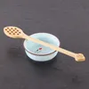 Trä Honung Kaffeskedar Lång blandning Sked Bee Tools HoneyStirstirring Stick HoneyDipper Wood Carving StirringsPoons LLS303-WLL