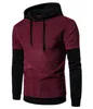 2021 Höst Hooded Sweatshirts Nya Patchwork Casual Män Pullovers Fashion Streetwear Hoodies Personlighetälskare Hooded Sportswear