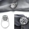 خاتم الماس 925 الفضة الاسترليني بيجو الاشتباك الزفاف الفرقة خواتم للنساء مجوهرات سحر الزفاف