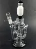 Melk wit met zwart bodem glazen water bong lookah recycle olie dab rigs pijp voor roken met 14 mm vrouwelijk gewricht