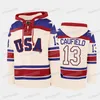 Miracle On Ice Team США Хоккейный пуловер с капюшоном Коул Кофилд Тревор Зеграс Мэттью Бенирс Блейк Уилер Мэтт Рой Брайан Бойл Джек3961043