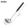 Thicken Stainless Steel Turner Soup Ladle Gold Ladle Spoon Cooking Tool Set Long Handle Kitchen Utensil Slotted hollow Wall Hang 201116