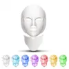 Ny 7 Färg LED Mask Ljusterapi Face Skönhetsmaskin LED Facial Neck Mask med MicroCurrent LED Skin Föryngring Free Shipping