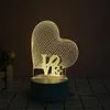 Novelty 3D Night Light Bedside Decor Party Lights LED USB Table Lighting Lamp Luminaria Gifts for Girlfriend Valentine Day