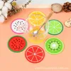 Fruit Shape jelly color Silicone Antislip Kawaii Cup Mat Mug Dish Bowl Placemat Coasters Base Kitchen Accessories Table Decoration