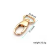 Meetee Brass Buckles Metal Spring Bag Clasps Clips Snap Hook for 15mm 20mm 25mm Strap Copper Horseshoe Buckle DIY Key