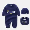 Rompers dla niemowląt urodzony chłopiec designerka marka marka listu kostium kombinezonu ds. Koszyt dla dzieci Bodysuit for Babies strój romper