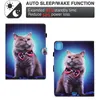 Drucken Wolf Leder Brieftasche Hüllen für Ipad 5 6 8 9 9,7 10,2 10,5 Pro 11 Air4 10,9 Sonnenblume Niedlicher Schmetterling Einhorn Blume Katze Cartoon Kartenhalter Tablet stoßfeste Flip-Cover