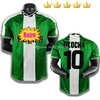 1996 Nigerria Okocha 레트로 축구 유니폼 카운 yekini 웨스트 올리즈 96 클래식 빈티지 그린 홈 화이트 유니폼 저지 축구 셔츠