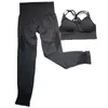 LANTECH Sports Suits Gym Fitness Lifting Pants Set Women Yoga Sets wear Leggings Padded Push-up Seamless Bra 220330