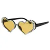 Vintage Heart Shape Frame Sunglasses Women Fashion Luxury Rhinestone Decoration Cat Eyes Sun Eyeglasses1