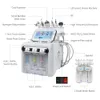 6 in 1 Microdermabrasion Oxygen Facial Machine Diamond Hydrodermabrasion Ultrasonic Skin Scrubber Pore Cleaning Care Cold Hammer Bio RF Beauty Equipment