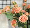 Искусственный цветок роза длинная ветка дома декоративные цветы свадебный шелковый цветок салон вечеринка декор 8 цветов YG715
