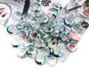 DIY Craft için Kristal Gevşek Halka Boncuklar Dairel Cam Rhinestone Konektörleri Takı Sanatları 6mm 8mm 10mm 14mm