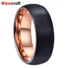 Masculino feminino rosa goldgoldblue preto anel de casamento carboneto de tungstênio aniversário bandas de noivado acabamento fosco moda jóias anel 24218557