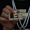 Hip Hop Custom Name Crown Letters Pendant Necklace With Rope Chain Gold Silver Bling Zirconia Men Pendant Jewelry7662501