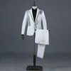 chaqueta de esmoquin de lentejuelas blancas