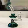 2021 절묘한 6.7 "Hutkahs Glass Bong Water Pipes 화려한 머리가 많은 미니 파이프 dab 리그 작은 버블러 비이커 오일 장비