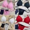 Luxe damesbikini-ontwerper Sexy strandbikini's zwempak Mode Letter Gedrukt Lace Up Summer Split-badpakbikini's voor dames