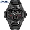 Smael New Fashion Dual Time Led Digital Watch Men Waterproof Chronograph Casual Mens Sport Quartz Watches Saat Relogio Masculino 2258r