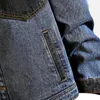 Männer Jacken Denim Jacke Männer Herbst Winter Casual Lange Hülse Drehen-unten Kragen Und Mantel Herren Strickjacke Streetwear jaqueta