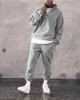 남자 Tracksuits 2021 망 스포츠 정장 폴라 플리스 느슨한 유행 패션 까마귀와 스웨트 팬츠 캐주얼 스타일