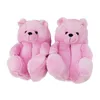 1 para = 2 sztuk 18 Style Ciepłe Buty Pluszowe Miś Kapcie House Pantofle Brown Kobiety Home Kryty Miękkie Antypoślizgowe Faux Futro Cute Fluffy Pink Leopard Kapcie Kobiety Zima