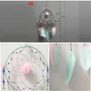 Attrape-rêves fait à la main avec 3 anneaux circulaires, carillons éoliens en plumes, attrape-rêves, perles suspendues, pendentifs, décorations murales, cadeau, décoration d'intérieur