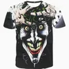 Halloween Joker 3D T-shirt Unisex Casual Rolig Anmie Character Joker Poker 3D T-shirt Man Sommarstil Fulltryck Toppar T-shirts Y200104