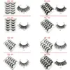 3D Mink återanvändbara falska ögonfransar 100 riktiga Siberian 3D Mink Hair Strip False Eyelash full långa individuella ögonfransar mink fransar ex9244203