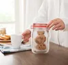 500pcs Reusable Food Storage Zipper Bags Mason Jar Shape Snacks Airtight Seal Saver Leak-proof Kitchen O bbyJyS bdesports