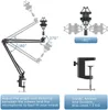 Microfoon Arm Stand Bureau, JEEMAK Verstelbare Mic Desktop Stand voor de meeste Microfoon, Max Laad 1,5 kg met Shock Mount, POP-filter