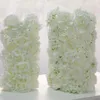 Dekorativa blommor kransar 60 / 55cm vit konstgjord blomma rad med plast grön mesh bas bröllop rekvisita dekoration fönster händelse parti ta