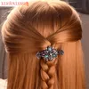Newest Hair Clips Alloy Hairpins Crab Claw Clip With Crystal Flower Vintage Women Wedding Head band Hair Accessories224P